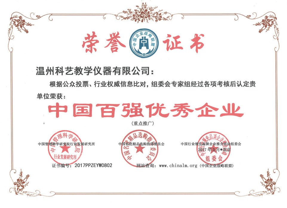 中国百强优秀企业